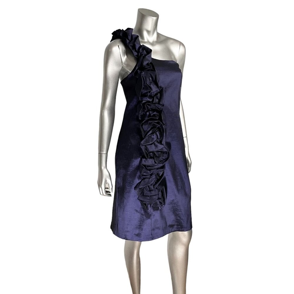 Snap Women's One-Shoulder Ruffle Dress 1X